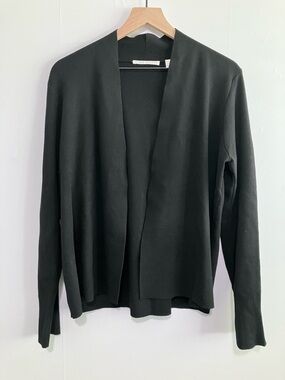 Cyrus Black Open Front Long Sleeve Cardigan Sweater Size Large